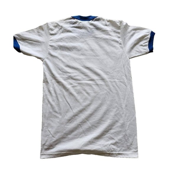 Vintage In Vitro Ringer Tshirt, Ringer Tee, PEZ, Blue & White, Size Small - Picture 5 of 5